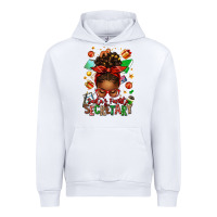 White santa's favorite secretary afro messy bun Urban Hoodie - texasbilliewilder