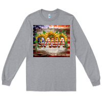 Heather Grey patriotic yaya tumbler Long Sleeve Tee - BarkalooDesign