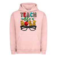 Pigment Salmon teach like a boss Urban Hoodie - Zillion Design Studio