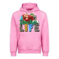 Fuchsia Pink teacher life Urban Hoodie - Zillion Design Studio