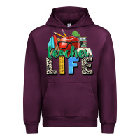 Mauve Wine teacher life Urban Hoodie - Zillion Design Studio
