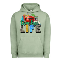 Pigment Oil Green teacher life Urban Hoodie - Zillion Design Studio