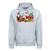 Heather Grey christmas gnomes coffee cups Urban Hoodie - texasbilliewilder