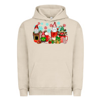 Pigment French Oak christmas gnomes coffee cups Urban Hoodie - texasbilliewilder