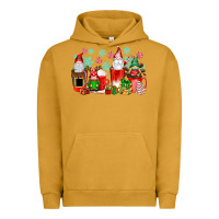 Pigment Peanut Butter christmas gnomes coffee cups Urban Hoodie - texasbilliewilder