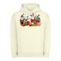 Pigment Pistachio christmas gnomes coffee cups Urban Hoodie - texasbilliewilder