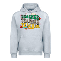 Heather Grey teacher teacher teacher Urban Hoodie - Zillion Design Studio