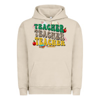 Pigment French Oak teacher teacher teacher Urban Hoodie - Zillion Design Studio
