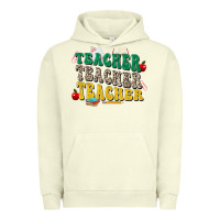 Pigment Pistachio teacher teacher teacher Urban Hoodie - Zillion Design Studio