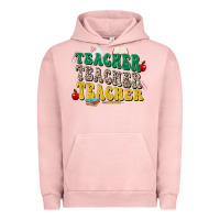 Pigment Salmon teacher teacher teacher Urban Hoodie - Zillion Design Studio