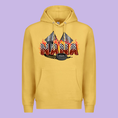 Race Nana Premium Hoodie Designed By Zillion Design Studio