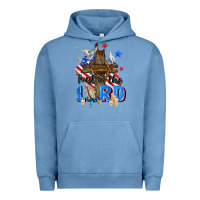 Pigment Pebble Blue trust in the lord Urban Hoodie - Zillion Design Studio
