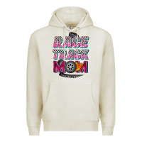 Oatmeal Heather race track mom Premium Hoodie - Zillion Design Studio