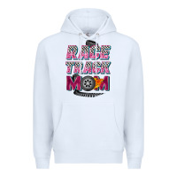 White race track mom Premium Hoodie - Zillion Design Studio