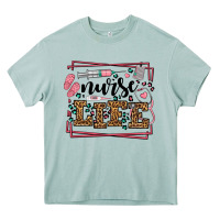 Nurse Life Leopard Frame Heavy Core Tee | Teevron