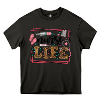 Asphalt Nurse life leopard frame Heavy Core Tee - LillyAllenDesigns