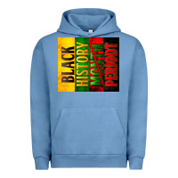 Pigment Pebble Blue Black History Month periodt Urban Hoodie - Zillion Design Studio