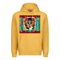 Mustard sugar skull tumbler 3 Premium Hoodie - CTS Tumbler Store