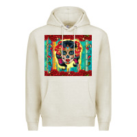 Oatmeal Heather sugar skull tumbler 3 Premium Hoodie - CTS Tumbler Store