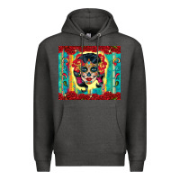 Charcoal Heather sugar skull tumbler 3 Premium Hoodie - CTS Tumbler Store