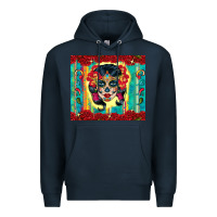 Navy sugar skull tumbler 3 Premium Hoodie - CTS Tumbler Store