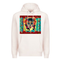 Pale Pink sugar skull tumbler 3 Premium Hoodie - CTS Tumbler Store