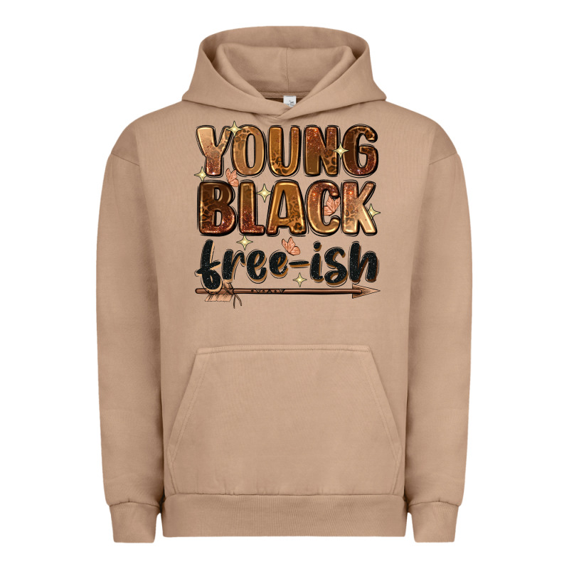 Young Black Free-ish Urban Hoodie by Zillion Design Studio | Teevron