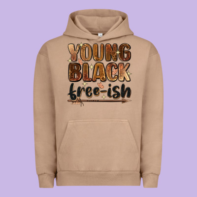 Young Black Free-ish Urban Hoodie Designed By Zillion Design Studio