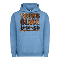 Pigment Pebble Blue Young black free-ish Urban Hoodie - Zillion Design Studio