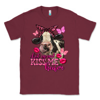 Burgundy Valentine's Day Shut Up And Kiss Me Heifer Holstein Cow Classic Tee - FaDigitalArtStudio