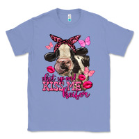 Colony Blue Valentine's Day Shut Up And Kiss Me Heifer Holstein Cow Classic Tee - FaDigitalArtStudio