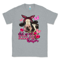 Heather Grey Valentine's Day Shut Up And Kiss Me Heifer Holstein Cow Classic Tee - FaDigitalArtStudio