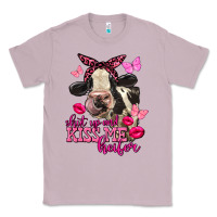 Lilac Valentine's Day Shut Up And Kiss Me Heifer Holstein Cow Classic Tee - FaDigitalArtStudio