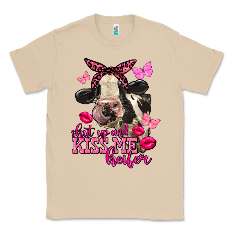 Valentine's Day Shut Up And Kiss Me Heifer Holstein Cow Classic Tee by FaDigitalArtStudio | Teevron
