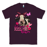 Plum Valentine's Day Shut Up And Kiss Me Heifer Holstein Cow Classic Tee - FaDigitalArtStudio