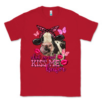 Red Valentine's Day Shut Up And Kiss Me Heifer Holstein Cow Classic Tee - FaDigitalArtStudio