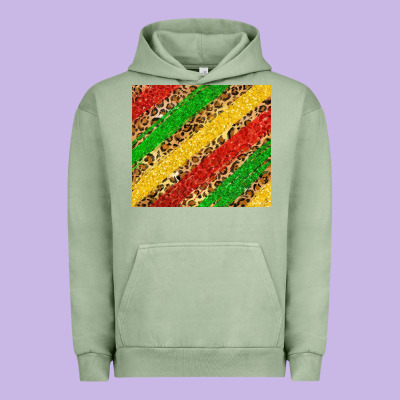 African Colors Leopard Urban Hoodie Designed By Zillion Design Studio