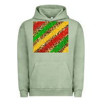 Pigment Oil Green African colors leopard Urban Hoodie - Zillion Design Studio