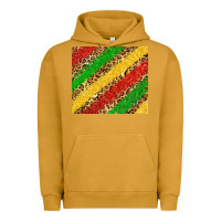 Pigment Peanut Butter African colors leopard Urban Hoodie - Zillion Design Studio