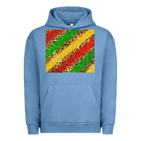 Pigment Pebble Blue African colors leopard Urban Hoodie - Zillion Design Studio