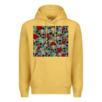 Antique Gold sugar skulls roses tumbler 3 Premium Hoodie - CTS Tumbler Store