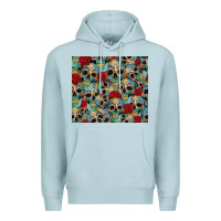 Blue Mist sugar skulls roses tumbler 3 Premium Hoodie - CTS Tumbler Store