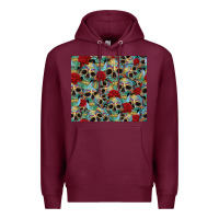 Burgundy sugar skulls roses tumbler 3 Premium Hoodie - CTS Tumbler Store