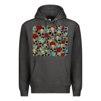 Charcoal Heather sugar skulls roses tumbler 3 Premium Hoodie - CTS Tumbler Store