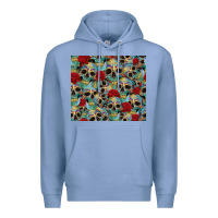 Colony Blue sugar skulls roses tumbler 3 Premium Hoodie - CTS Tumbler Store