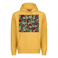Mustard sugar skulls roses tumbler 3 Premium Hoodie - CTS Tumbler Store