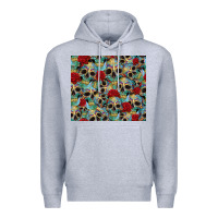 Heather Grey sugar skulls roses tumbler 3 Premium Hoodie - CTS Tumbler Store