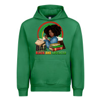 Emerald Bae black and educated Urban Hoodie - Zillion Design Studio