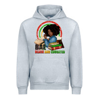 Heather Grey Bae black and educated Urban Hoodie - Zillion Design Studio