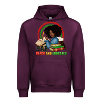 Mauve Wine Bae black and educated Urban Hoodie - Zillion Design Studio